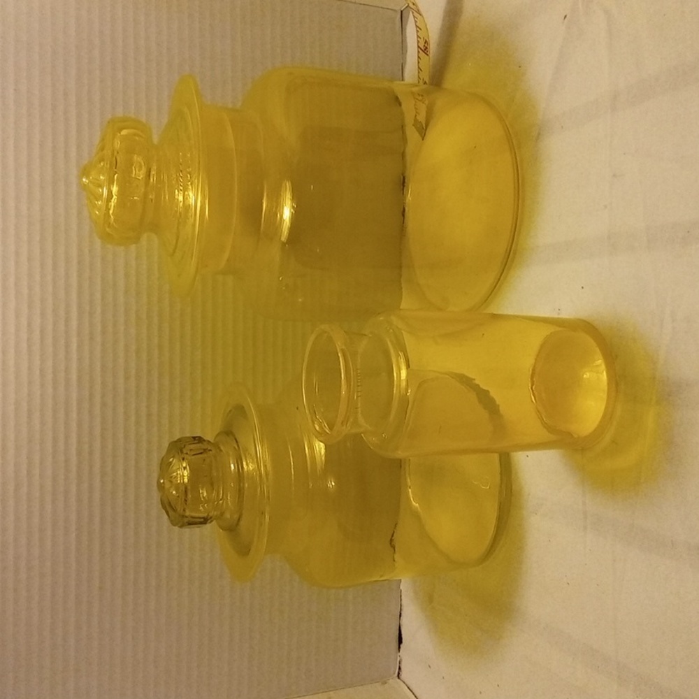 Vintage 1960 Takahashi Bright Yellow Containers.